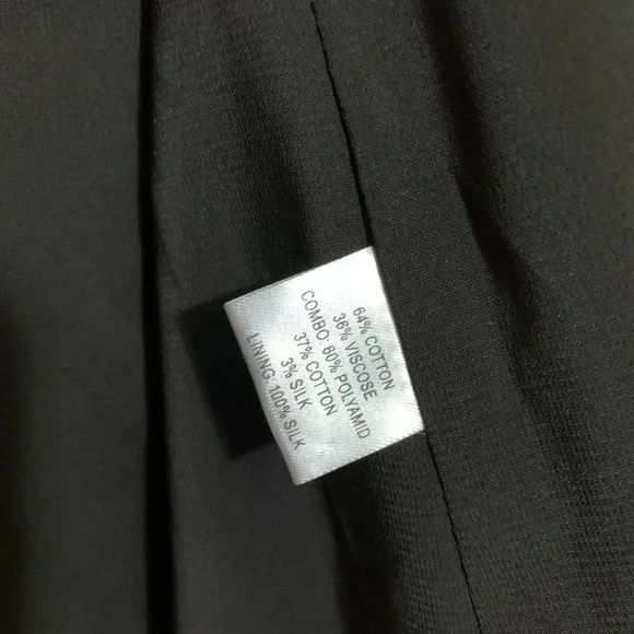 Kempner Size 8 Statement Blazer Jacket Embellished Black White Silk Lined - Picture 6 of 9